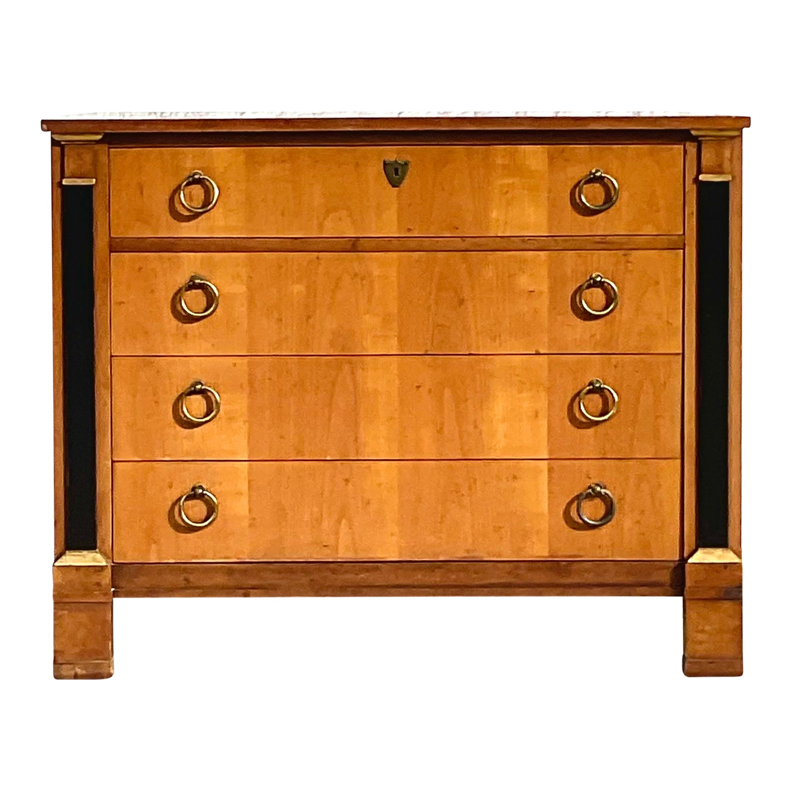 Vintage French Empire Neoclassical Baker Furniture Chest of Drawers