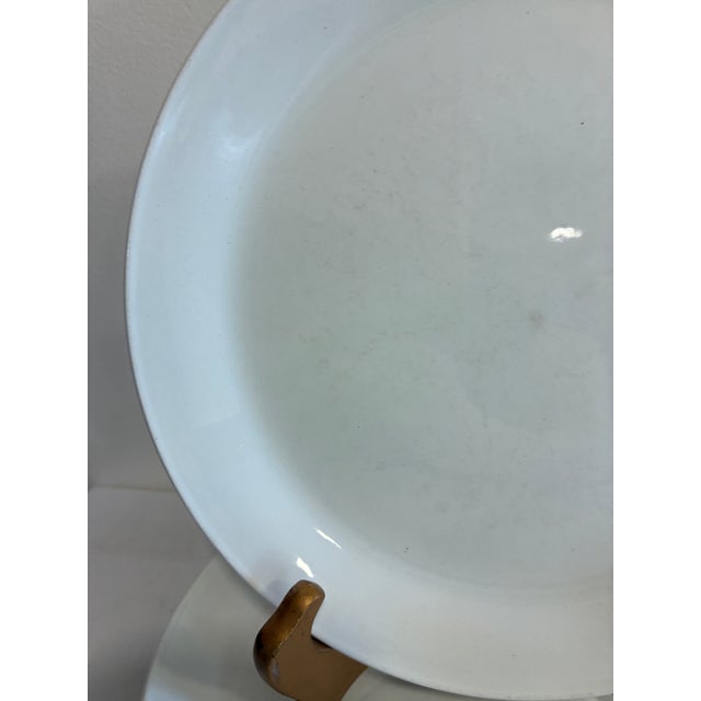 Ceramic Vintage Johnson Brothers Tivoli Plates, Set of 3, White Ironstone, England For Sale - Image 7 of 11