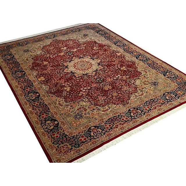 Chinese Rug in Silk, 1990s For Sale - Image 9 of 12