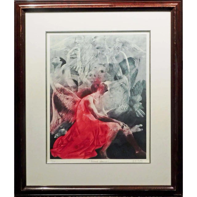 G H Rothe Black Angel 1987 Hand Signed Mezzotint Art Ballet Dancers Framed For Sale