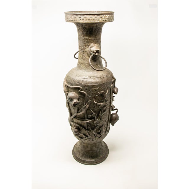 Mid 19th Century Mid 19th Century Chinese Spelter Urn For Sale - Image 5 of 12