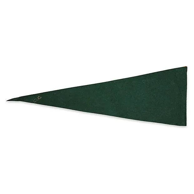 Vintage green background with off white lettering souvenir felt pennant from Niagara Falls hand embroidered on tip with...