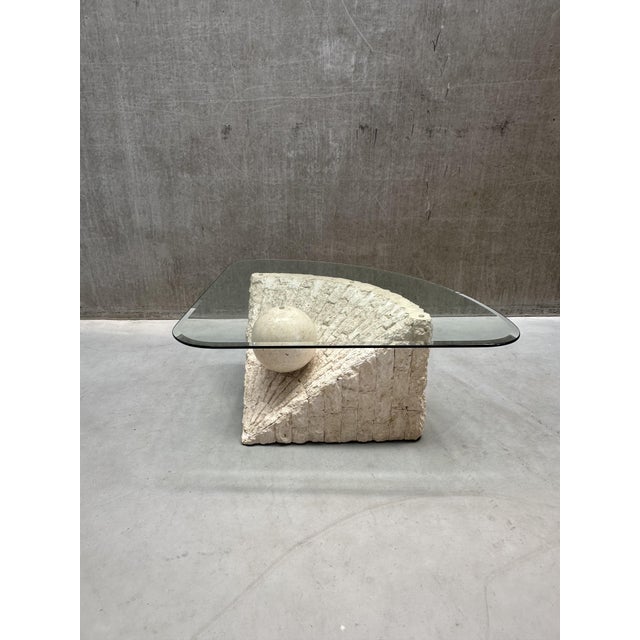 Magnussen Ponte Coffee Table in Travertine and Mactan Stone For Sale - Image 5 of 7