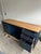 2000 - 2009 Refinished Solid Cherry Wood 72” Storage Credenza / Tv Console – Dark Navy For Sale - Image 5 of 5