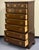 Chippendale Drexel Vintage Cherry 10 Drawer Chippendale Chest For Sale - Image 3 of 12