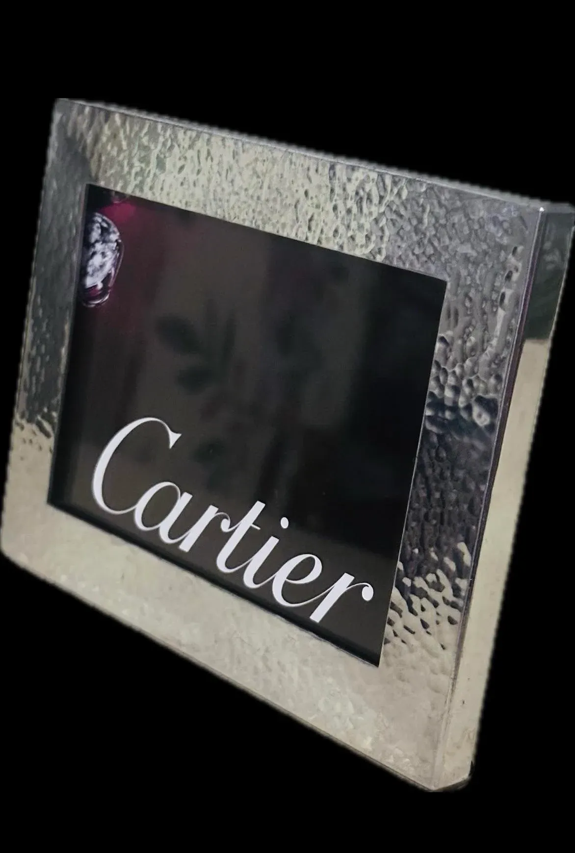 Vintage Cartier Hammer Pewter Picture Frame | Chairish