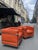 Orange LC2 Armchairs by Le Corbusier for Cassina, 1990s, Set of 2 For Sale - Image 8 of 12