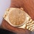 Champagne Vintage Rolex Op Date 34mm 14k Gold Champagne Dial Watch For Sale - Image 8 of 13