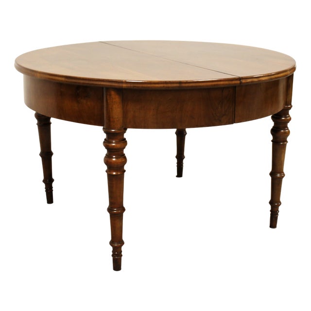 Italian Extendable Walnut Table, 1800s For Sale