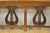 Neoclassical Vintage Italian Neoclassical Cherry Wood Dolphin Lyre Carved Rush Seat Bench For Sale - Image 3 of 12