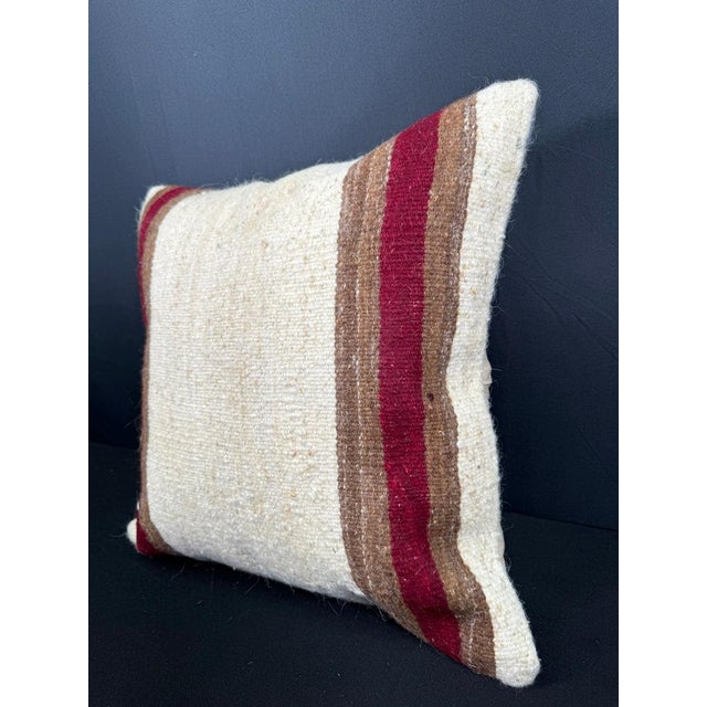 Turkish Hemp Pillow Cushion Natural Beige Brown Pillow Cushion Cover 20x20 For Sale - Image 4 of 4