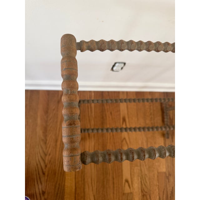 French Country Antique French Country Wood Stick and Ball Herb Drying Rack For Sale - Image 3 of 5