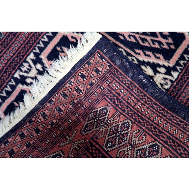 Tribal 1960s, Handmade Vintage Uzbek Bukhara Rug 2.5' X 3.7' For Sale - Image 3 of 10