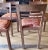 Mid Century Anglo Indian Style Decoupage Wood Dining Chairs With Patterned Paper and Lacquered Overlay For Sale - Image 9 of 16