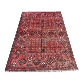 Rust Parda Hand-Knotted Wool Rug - 7'7" X 5'4" For Sale