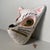 Expressive Japanese fox mask (kitsune), formed from papier-mâché based on layered washi paper and hand-painted in white,...