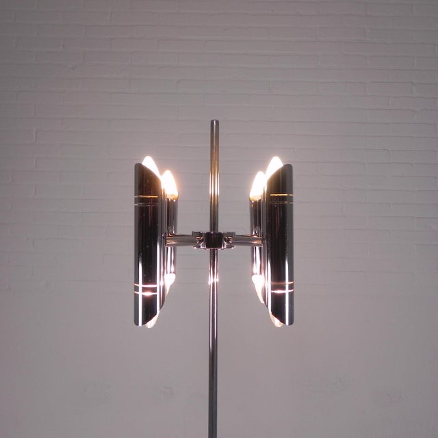 Mid-Century Modern Vintage Space Age Chrome Floor Lamp, 1960s For Sale - Image 3 of 18