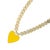 Happy Yellow Heart Beaded Necklace For Sale - Image 4 of 6