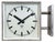 Industrial Square Double Sided Factory Wall Clock from Pragotron, 1970s For Sale - Image 16 of 16