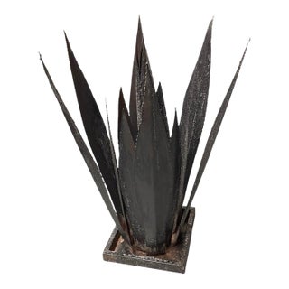 Handcrafted Moroccan Sculptural Metal Agave Succulent For Sale