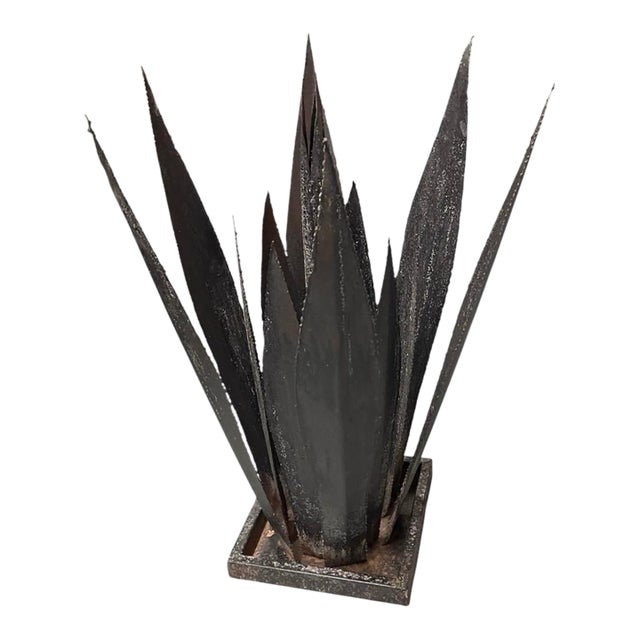 Handcrafted Moroccan Sculptural Metal Agave Succulent For Sale