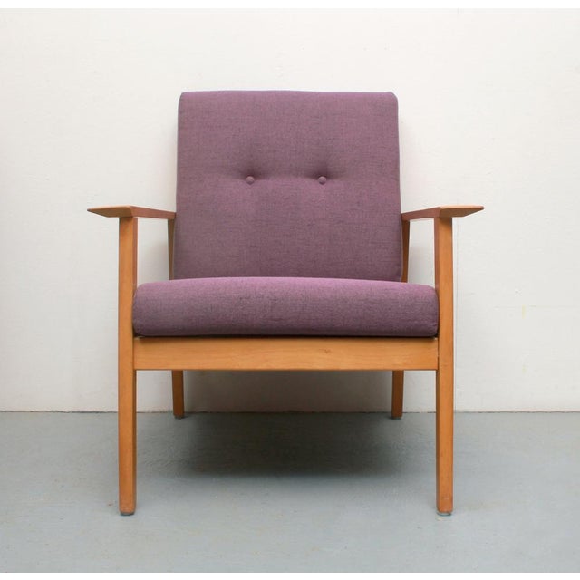1960s Armchair with Cushion in Light Violet, 1965 For Sale - Image 5 of 14