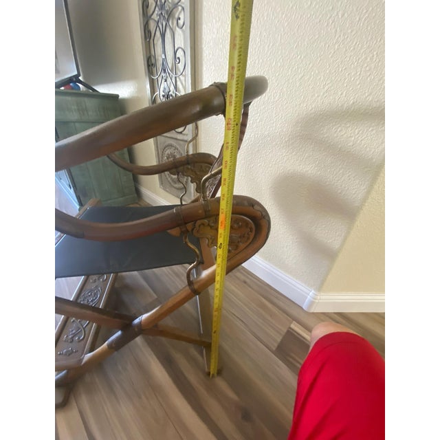 Late 20th Century Folding Campaign Chair For Sale - Image 9 of 12