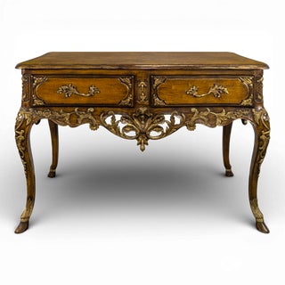 Regency Style Walnut Console Table, 1900s For Sale