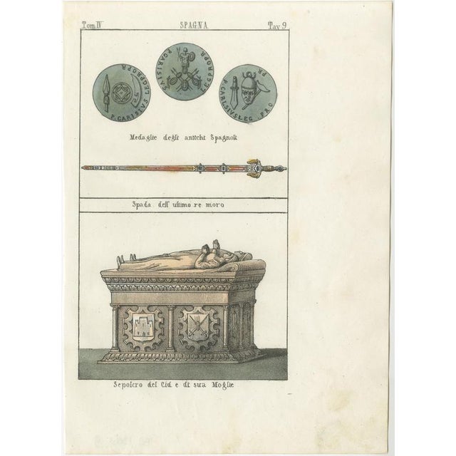 Ancient Spanish Coins, 1842, Paper For Sale - Image 3 of 8