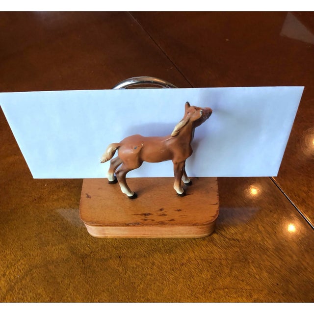 1960s 1960s Vintage Horse/Stirrup Napkin/ Letter Holder For Sale - Image 5 of 7