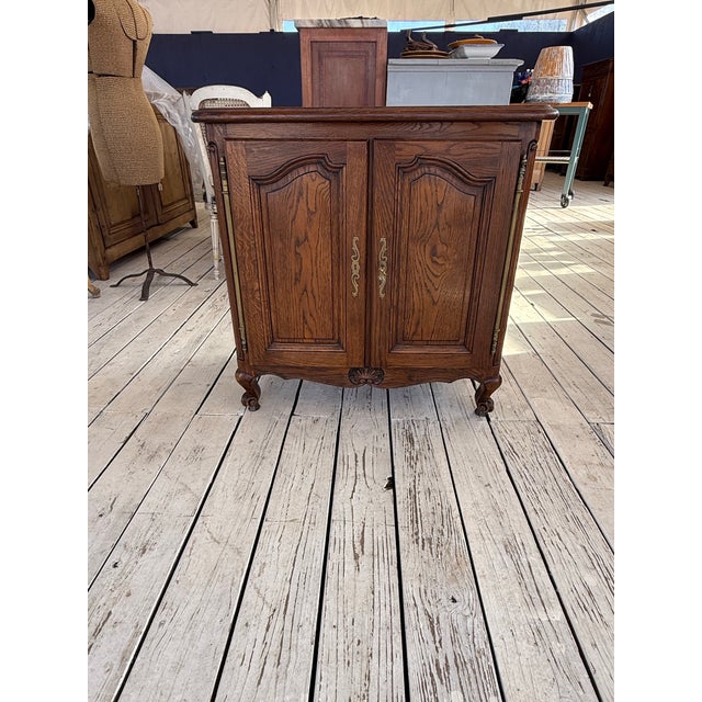 19th Century 19th Century French Louis XV Provincial Solid Oak Sideboard / Buffet. For Sale - Image 5 of 12