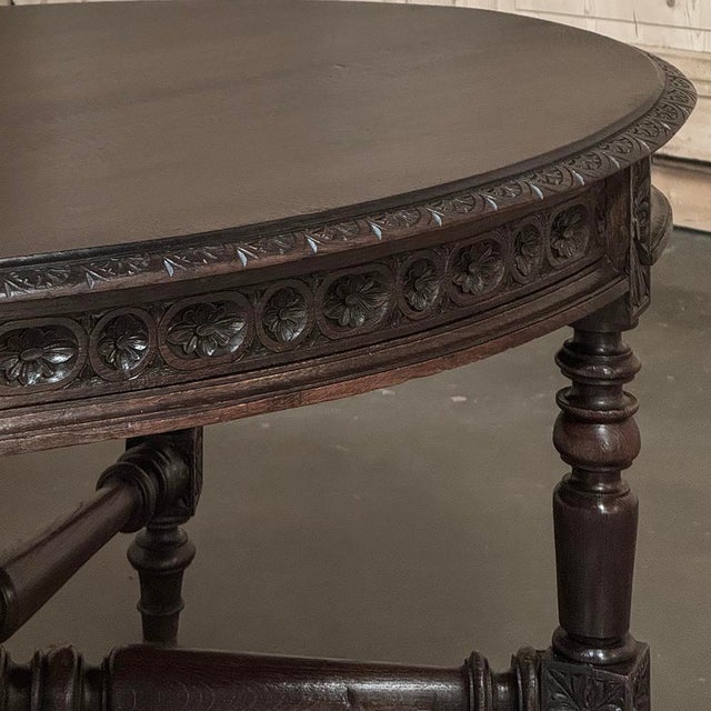 French 19th Century French Louis XVI Oval Coffee Table For Sale - Image 3 of 12