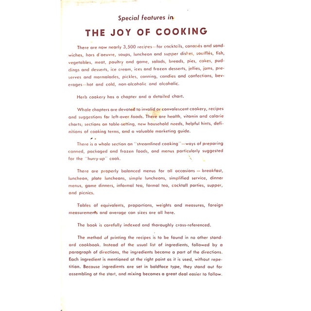 1940s "The Joy of Cooking" 1946 Rombauer, Irma S. For Sale - Image 5 of 10
