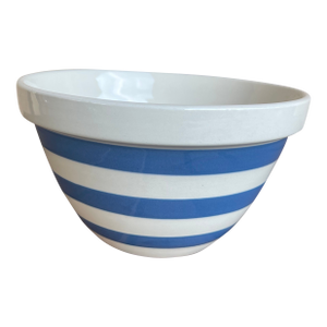 1940s Art Deco t.g. Green Blue & White Cornishware Mixing Bowl