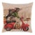 Red Scooter Dogs Tapestry Cushion With Feather Filler - 46x46cm (18"x18") For Sale