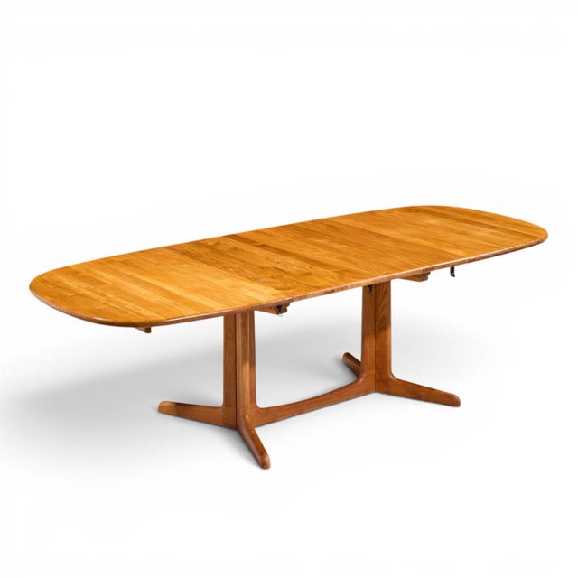 Gudme Møbelfabrik Mid Century Teak Expanding Dining Table With 2 Leaves For Sale - Image 13 of 14