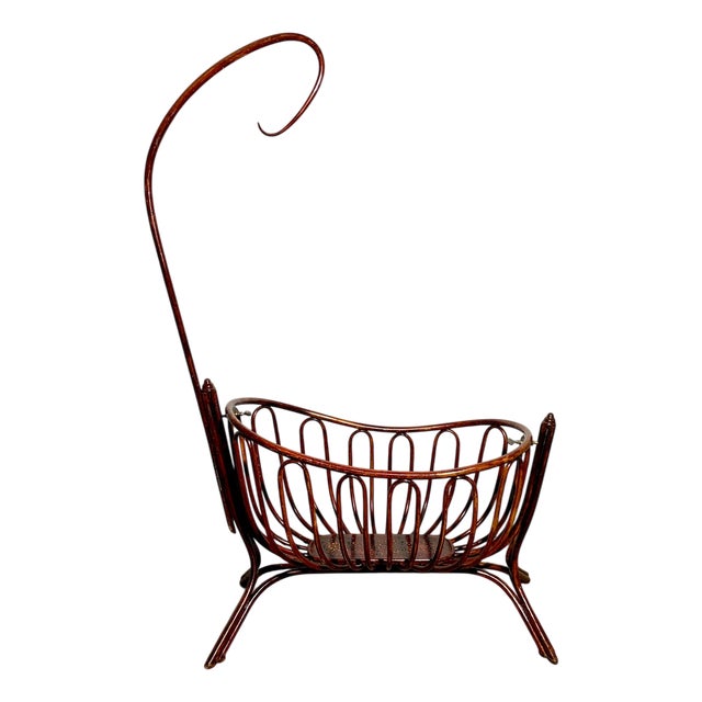 No. 2 Rocking Cradle with Curtain Arm by Michael Thonet for Thonet, 1891 For Sale