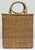 Late 20th Century Vintage Tall Woven Wicker Basket With Handles For Sale - Image 5 of 7