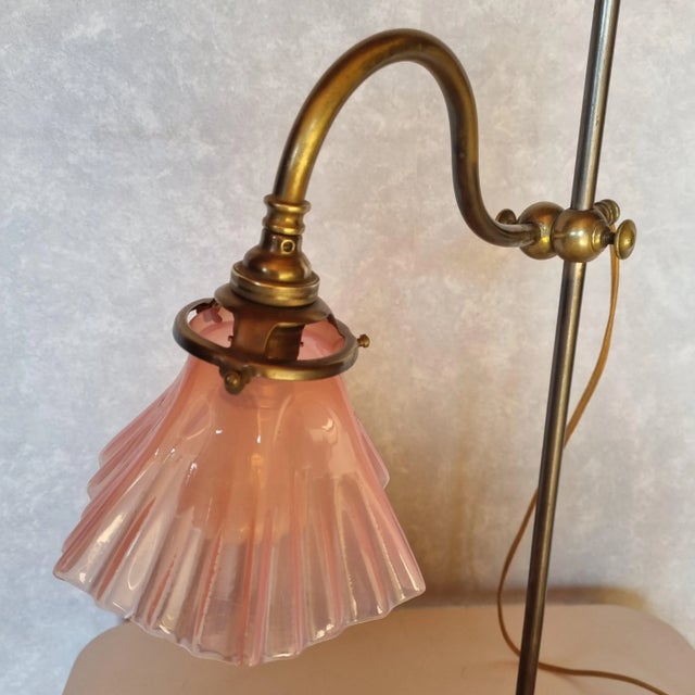 Art Nouveau Brass Desk Lamp, 1910s For Sale - Image 4 of 10