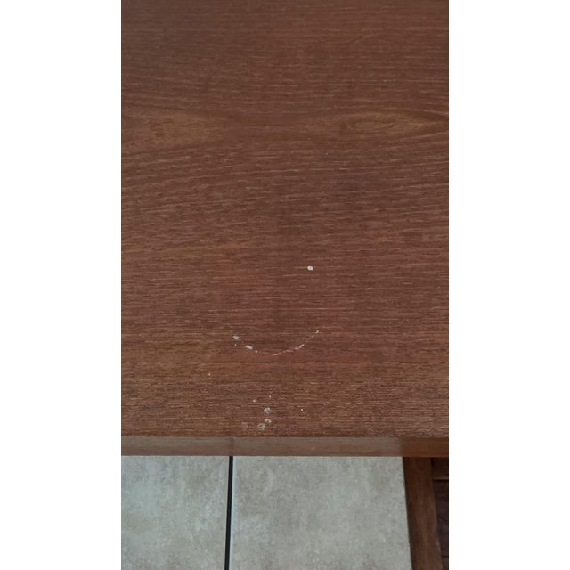 Good condition! Few small blemishes, but nothing major. This desk used to have a mirror, which is no longer. That is where...