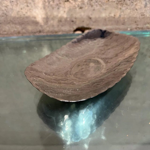 Modern 1960s Modern Handmade Stainless Steel Decorative Petite Tray For Sale - Image 3 of 7