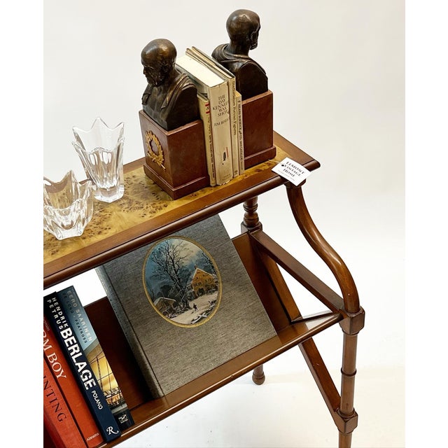 Vintage Bamboo Form 90's Reproduction Book Trough For Sale In Atlanta - Image 6 of 7
