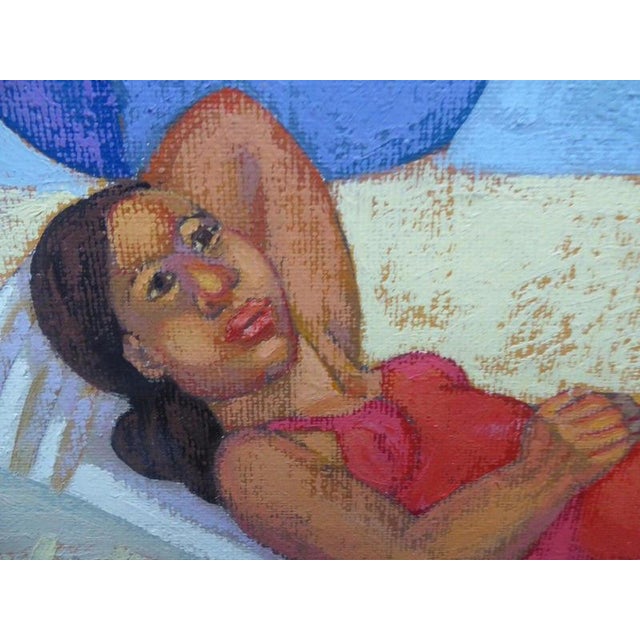 Juana Elena Diz, Fun in the Sun, 1960s, Oil Painting on Canvas, Framed For Sale - Image 8 of 16