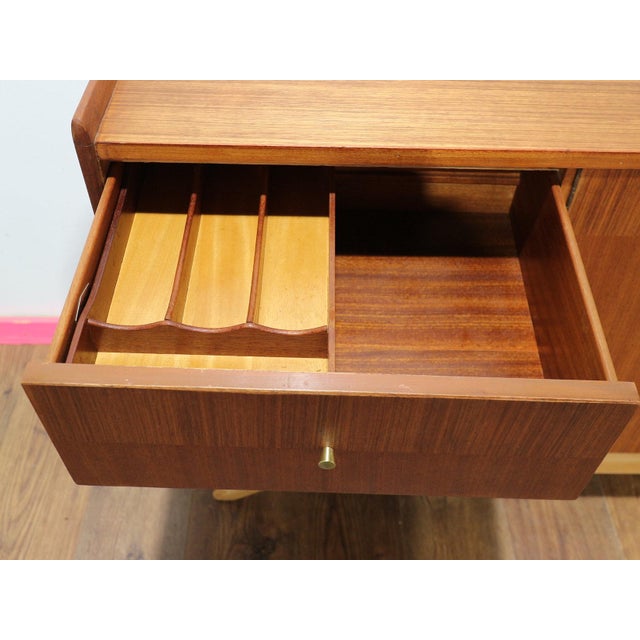 Brown 1960s Mid Century Modern Vintage Credenza Sideboard by Lebus Danish Style For Sale - Image 8 of 15