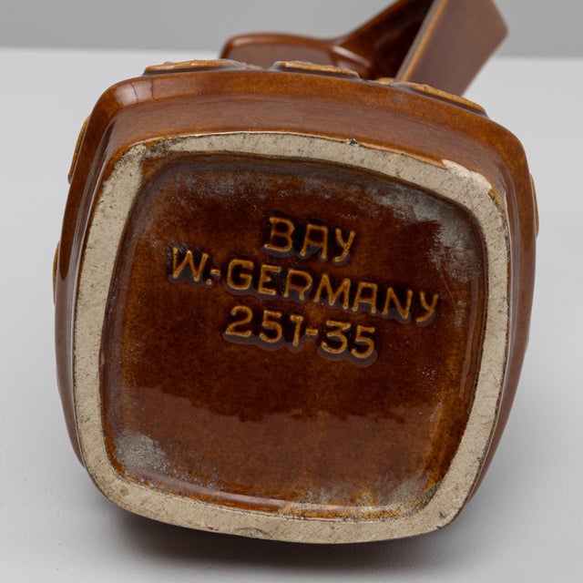 Brown 20th Century German 'W. Germany'' Ceramic Vase For Sale - Image 8 of 18