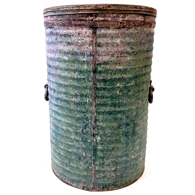 Antique Verdigris Metal Accent Table For Sale - Image 10 of 16