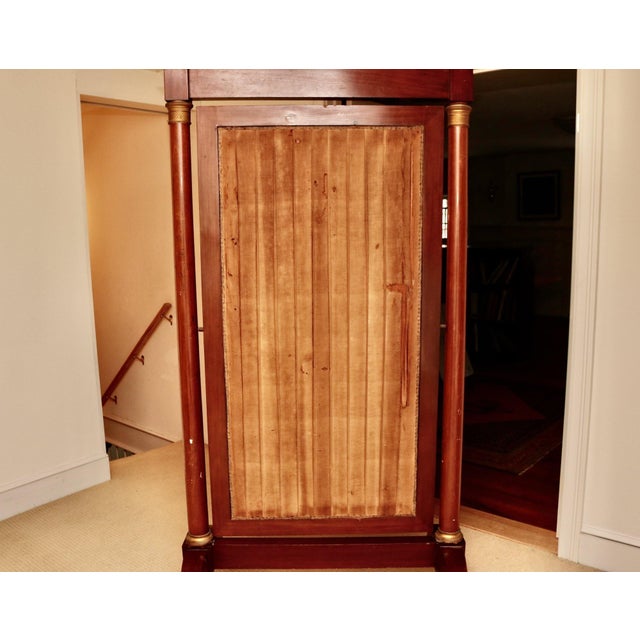 20th Century French Mahogany and Ormolu Empire Cheval Mirror For Sale - Image 10 of 12