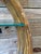 Monumental vintage bent seven strand rattan circular wall shelf featuring dramatic oversized scale and clean organic...
