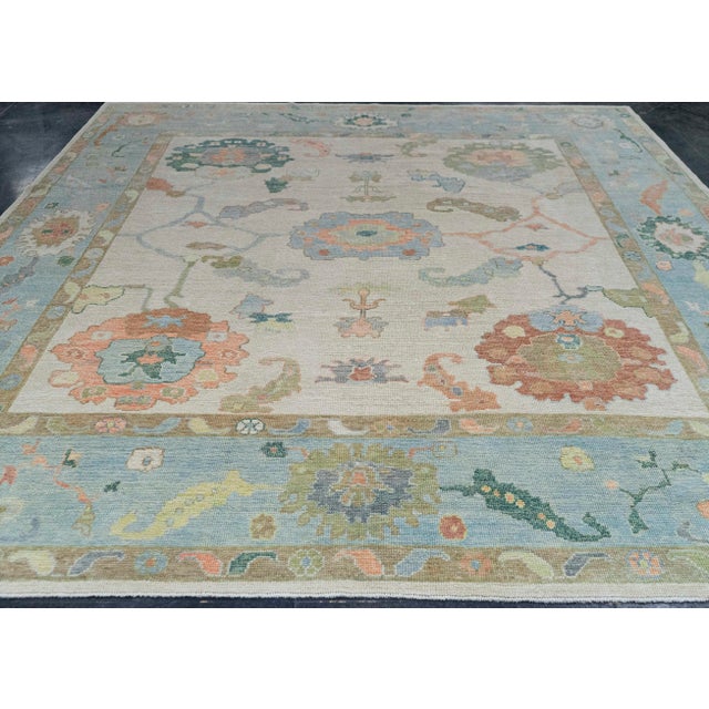 Turkish Oushak Square Rug 9'10" x 10'10" #20434 Explore a curated collection of hallway runners, wool rugs, and handmade...