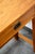 1960s Mid Century Modern Desk Office Campaign Wood Brass Trim 4 Drawer Vintage MCM For Sale - Image 5 of 12